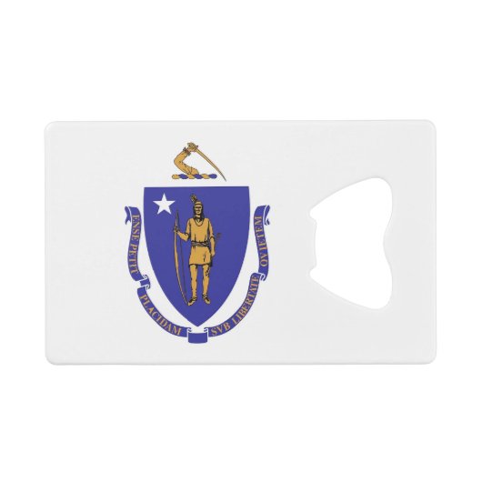 Steel Bottle Opener mit Flagge von Massachusetts U Geldbeutel Flaschenöffner (Vorderseite (Horizontal))