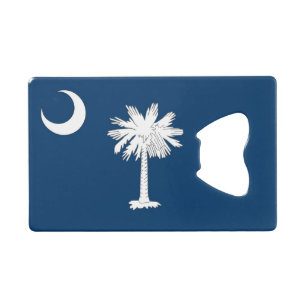 Steel Bottle Opener mit Flagge von South Carolina Geldbeutel Flaschenöffner