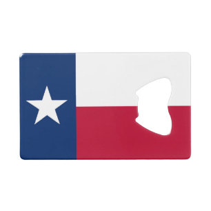 Steel Bottle Opener mit Flagge von Texas, USA Geldbeutel Flaschenöffner