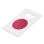 Steel Bottle Opener mit japanischer Flagge Geldbeutel Flaschenöffner (Rückseite Schrägansicht)