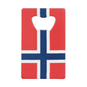 Steel Bottle Opener mit norwegischer Flagge Geldbeutel Flaschenöffner (Vorderseite)