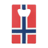 Steel Bottle Opener mit norwegischer Flagge Geldbeutel Flaschenöffner (Rückseite)