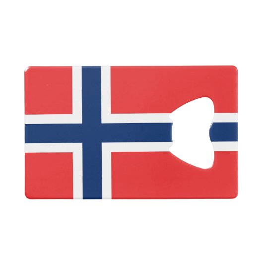 Steel Bottle Opener mit norwegischer Flagge Geldbeutel Flaschenöffner (Vorderseite (Horizontal))