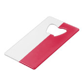 Steel Bottle Opener mit polnischer Flagge Geldbeutel Flaschenöffner (Vorderseite Schrägansicht)