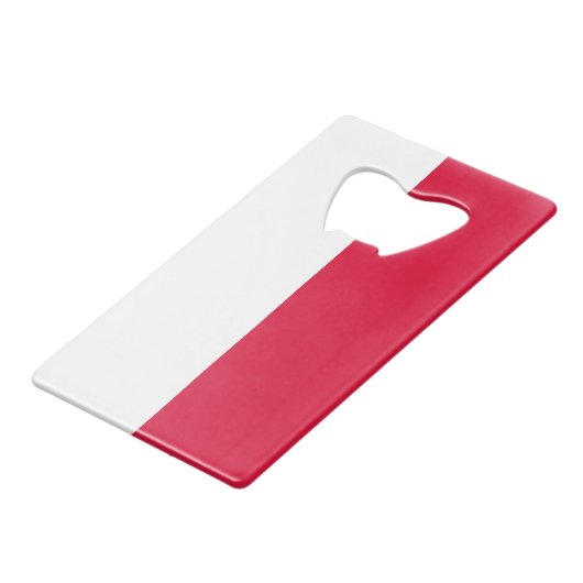 Steel Bottle Opener mit polnischer Flagge Geldbeutel Flaschenöffner (Rückseite Schrägansicht)