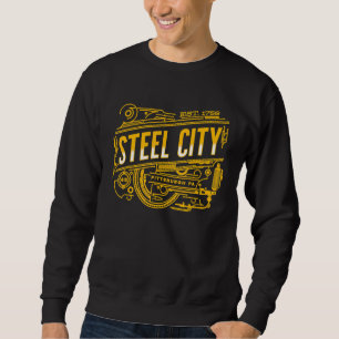 Steel City Pittsburgh Pennsylvania 412 Zuhause Vin Sweatshirt