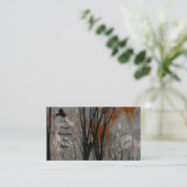 Steel Crow Art Grunge Visitenkarte (Stehend Vorderseite)