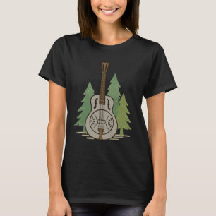 Steel Dobro Wald – Rustikale Musikliebhaber-Kunst T-Shirt