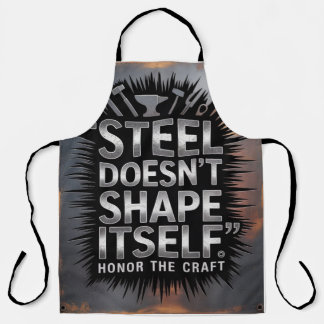 Steel Doesn’t Shape Itself – Blacksmith Quote Schürze