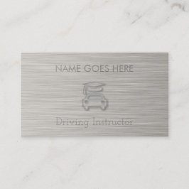 "Steel" Driving Instructor Business Cards Visitenkarte