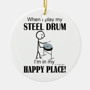 Steel Drum Happy Place Keramik Ornament
