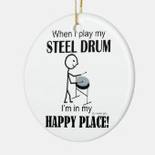 Steel Drum Happy Place Keramik Ornament (Links)