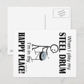 Steel Drum Happy Place Postkarte (Vorne/Hinten)