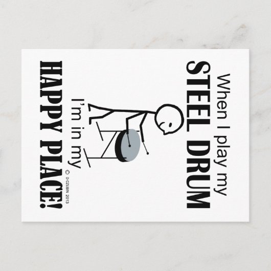 Steel Drum Happy Place Postkarte (Vorderseite)