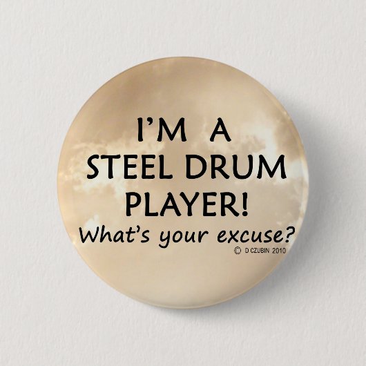Steel Drum Player Entschuldigung Button (Vorderseite)