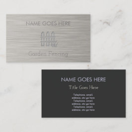 "Steel Garden Fencing Business Cards" Visitenkarte