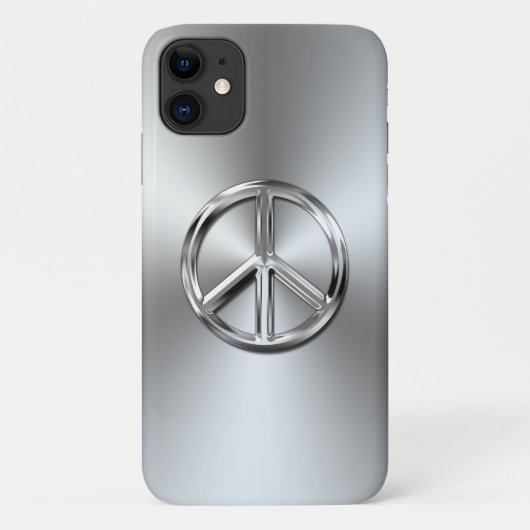 Steel Gradient Graphic Peace Symbol Case-Mate iPhone Hülle (Rückseite)