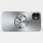 Steel Gradient Graphic Peace Symbol Case-Mate iPhone Hülle (Rückseite (Horizontal))