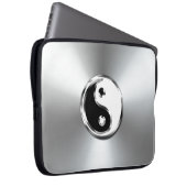 Steel Gradient Graphic Yin-Yang Symbol Laptopschutzhülle (Vorne Rechts)