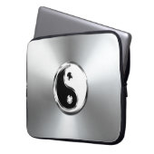 Steel Gradient Graphic Yin-Yang Symbol Laptopschutzhülle (Vorderseite Links)