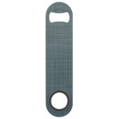 Steel Gray Blue Classy Chic Weave Muster Speed Flaschenöffner (Rückseite)