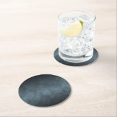 Steel Gray Gothic Ombre Hintergrundgeschichte Runder Pappuntersetzer (Vor Ort)