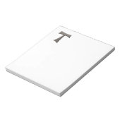 Steel Gray Look Franciscan Tau Cross Notizblock (Rotiert)