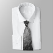 Steel Gray Pewter Tartan Feather Pattern Krawatte (Gebunden)