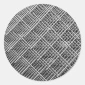 Steel Grid Industrial Mesh Pattern Runder Aufkleber (Vorderseite)