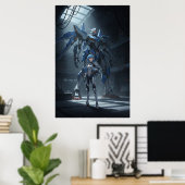 Steel Guardian: Mecha & Pilot Art Poster (Heimbüro)