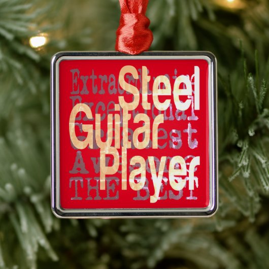 Steel Guitar Player Extraordinator Ornament Aus Metall (Baum)