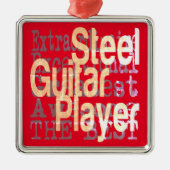 Steel Guitar Player Extraordinator Ornament Aus Metall (Vorne)