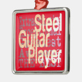 Steel Guitar Player Extraordinator Ornament Aus Metall (Links)