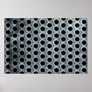 Steel Holes Metal Mesh Muster Poster