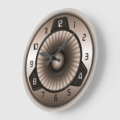 Steel Jet Motor Aviation Large Round Wall Uhren (Winkel)