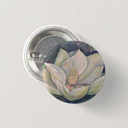 Steel Magnolia Button (Vorne & Hinten)