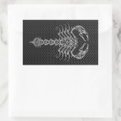 Steel Mesh Scorpion Rechteckiger Aufkleber (Tasche)