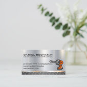 Steel | Metallic | Logo der Bohrlotsen Visitenkarte (Stehend Vorderseite)