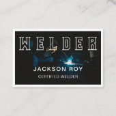 Steel Metallic Metal Works Welding Service Welder Visitenkarte (Vorderseite)