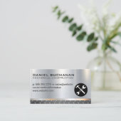 Steel | Metallisch | Hammer Wrench Visitenkarte (Stehend Vorderseite)