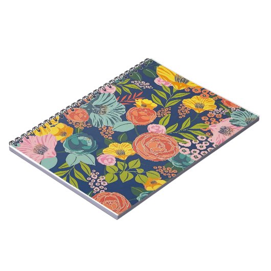 Steel Mill & Co Niedliche Floral Mini SpiralNotebo Notizblock (Linke Seite)