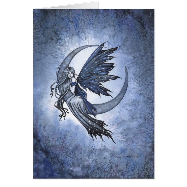 Steel Moon Fairy über Crescent Moon Fantasy Art (Vorne)