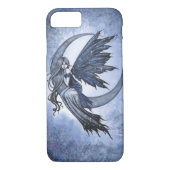 Steel Moon Fairy über Crescent Moon Fantasy Art Case-Mate iPhone Hülle (Rückseite)
