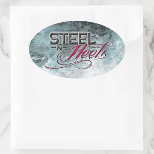 Steel N Heelses Blue Oval Aufkleber (Tasche)