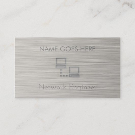 "Steel" Network Engineer Business Cards Visitenkarte (Vorderseite)