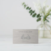"Steel" Optician Business Cards Visitenkarte (Stehend Vorderseite)