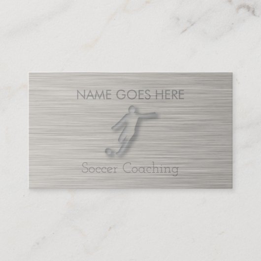 "Steel" Soccer Coache Visitenkarten Visitenkarte (Vorderseite)