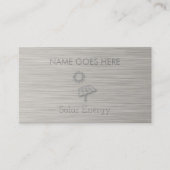 "Steel" Solar Energy Business Cards Visitenkarte (Vorderseite)