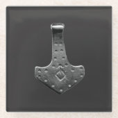 Steel Tham Hammer Grauglas Untersetzer (Vorderseite)