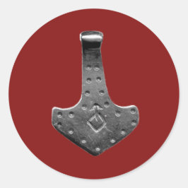 Steel Thammer Rot große runde Aufkleber